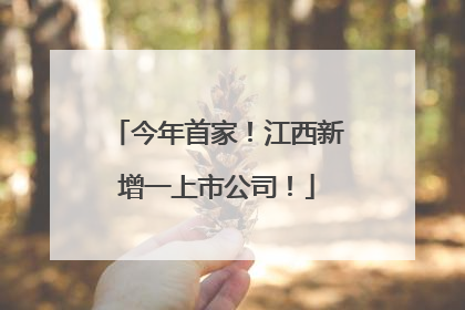 今年首家！江西新增一上市公司！