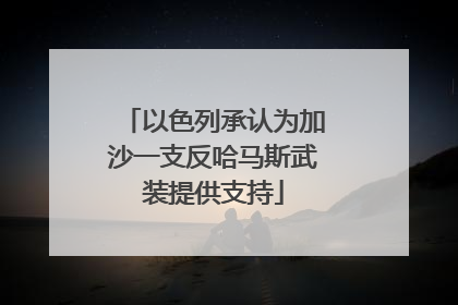 以色列承认为加沙一支反哈马斯武装提供支持