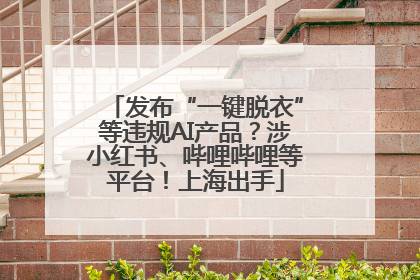 发布“一键脱衣”等违规AI产品？涉小红书、哔哩哔哩等平台！上海出手