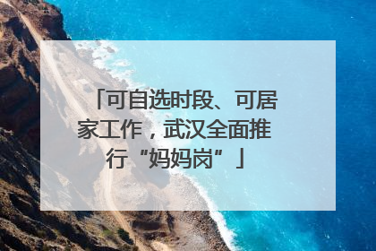 可自选时段、可居家工作，武汉全面推行“妈妈岗”
