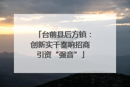 台前县后方镇：创新实干奏响招商引资“强音”