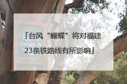 台风“蝴蝶”将对福建23条铁路线有所影响