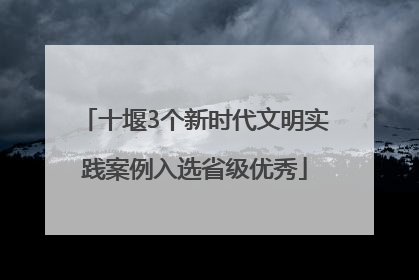 十堰3个新时代文明实践案例入选省级优秀