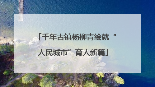 千年古镇杨柳青绘就“人民城市”育人新篇