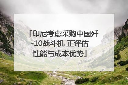 印尼考虑采购中国歼-10战斗机 正评估性能与成本优势