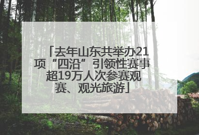 去年山东共举办21项“四沿”引领性赛事 超19万人次参赛观赛、观光旅游