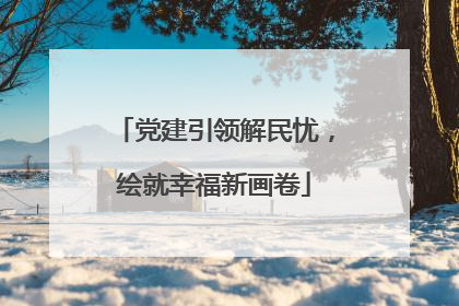 党建引领解民忧，绘就幸福新画卷