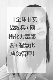全环节实战练兵+网格化力量部署+智慧化应急管理