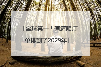 全球第一！有造船订单排到了2029年