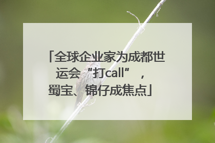 全球企业家为成都世运会“打call”，蜀宝、锦仔成焦点