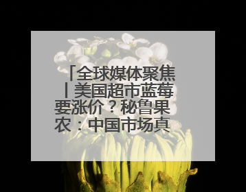 全球媒体聚焦丨美国超市蓝莓要涨价？秘鲁果农：中国市场真香！