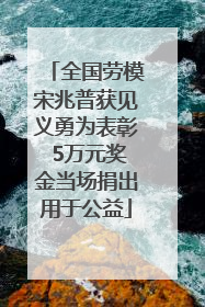 全国劳模宋兆普获见义勇为表彰 5万元奖金当场捐出用于公益