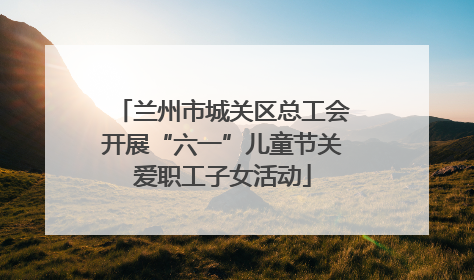 兰州市城关区总工会开展“六一”儿童节关爱职工子女活动