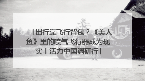 出行靠飞行背包？《美人鱼》里的喷气飞行器成为现实丨活力中国调研行