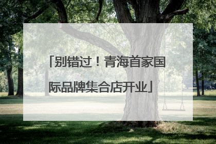 别错过！青海首家国际品牌集合店开业