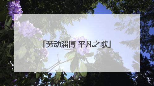 劳动淄博 平凡之歌