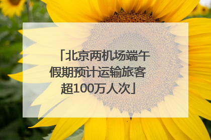 北京两机场端午假期预计运输旅客超100万人次