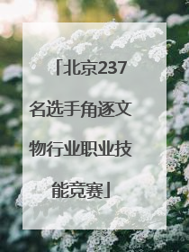 北京237名选手角逐文物行业职业技能竞赛