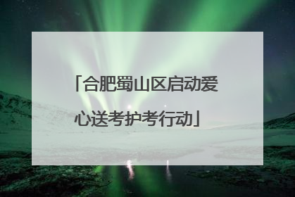 合肥蜀山区启动爱心送考护考行动