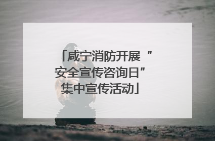 咸宁消防开展“安全宣传咨询日”集中宣传活动