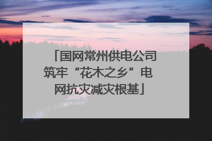 国网常州供电公司筑牢“花木之乡”电网抗灾减灾根基