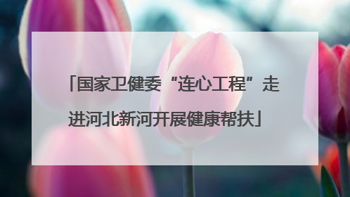 国家卫健委“连心工程”走进河北新河开展健康帮扶