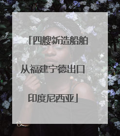 四艘新造船舶从福建宁德出口印度尼西亚