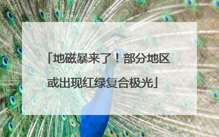 地磁暴来了！部分地区或出现红绿复合极光