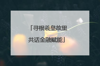 寻根羲皇故里 共话金融赋能