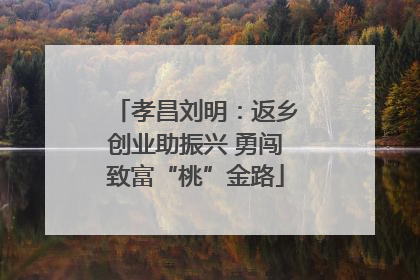 孝昌刘明：返乡创业助振兴 勇闯致富“桃”金路
