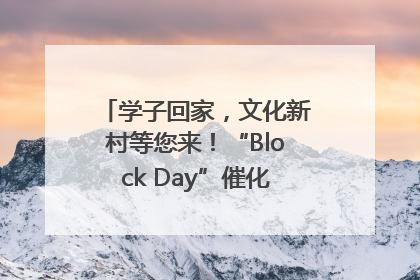 学子回家，文化新村等您来！“Block Day”催化学院式街区新生态