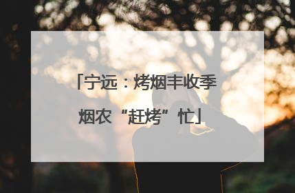 宁远：烤烟丰收季 烟农“赶烤”忙