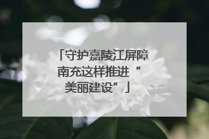 守护嘉陵江屏障 南充这样推进“美丽建设”
