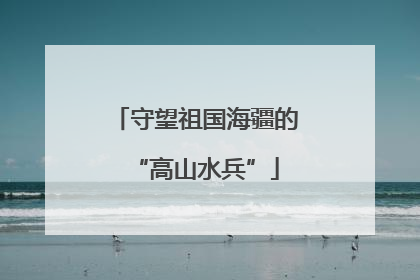 守望祖国海疆的“高山水兵”