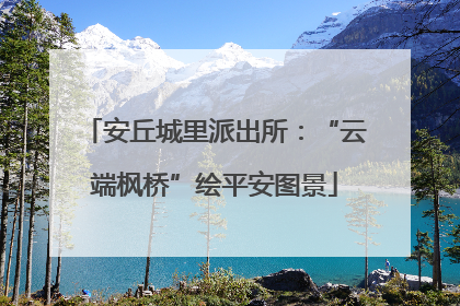 安丘城里派出所：“云端枫桥”绘平安图景