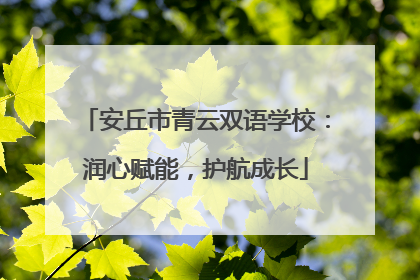安丘市青云双语学校：润心赋能，护航成长