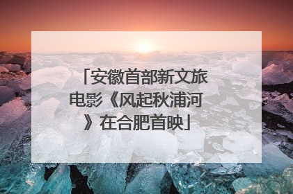 安徽首部新文旅电影《风起秋浦河》在合肥首映