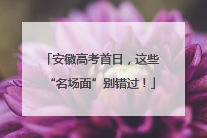 安徽高考首日，这些“名场面”别错过！