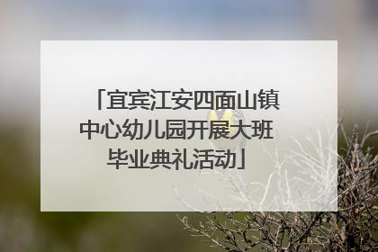 宜宾江安四面山镇中心幼儿园开展大班毕业典礼活动