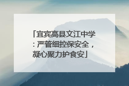 宜宾高县文江中学：严管细控保安全，凝心聚力护食安