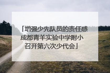 增强少先队员的责任感 成都青羊实验中学附小召开第六次少代会