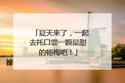 夏天来了，一起去托口尝一颗最甜的杨梅吧！