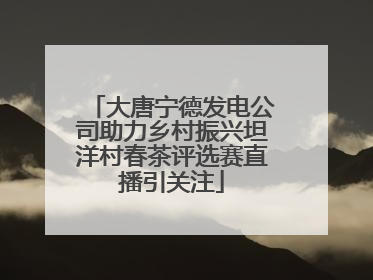大唐宁德发电公司助力乡村振兴坦洋村春茶评选赛直播引关注