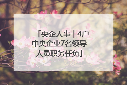央企人事｜4户中央企业7名领导人员职务任免