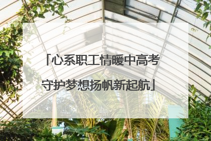 心系职工情暖中高考 守护梦想扬帆新起航