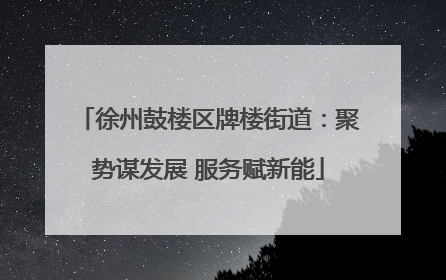 徐州鼓楼区牌楼街道：聚势谋发展 服务赋新能