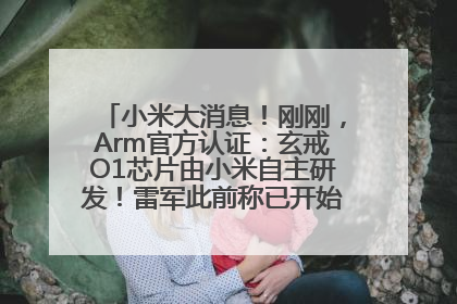 小米大消息！刚刚，Arm官方认证：玄戒O1芯片由小米自主研发！雷军此前称已开始大规模量产