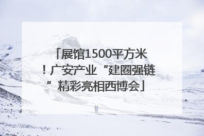 展馆1500平方米！广安产业“建圈强链”精彩亮相西博会