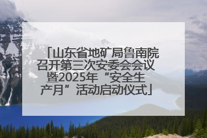 山东省地矿局鲁南院召开第三次安委会会议暨2025年“安全生产月”活动启动仪式