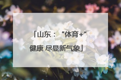 山东：“体育+”健康 尽显新气象